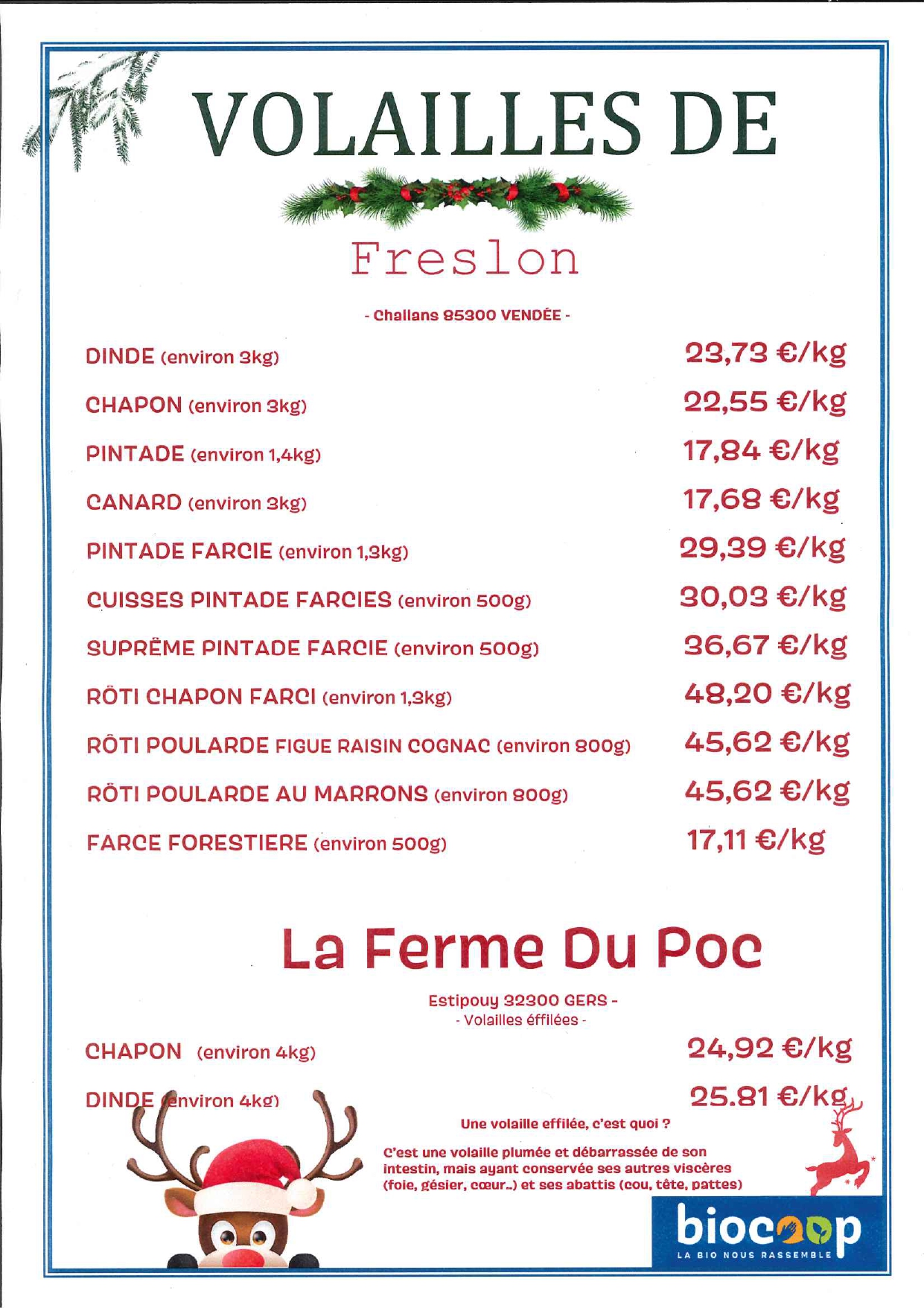 Volailles de Noël
