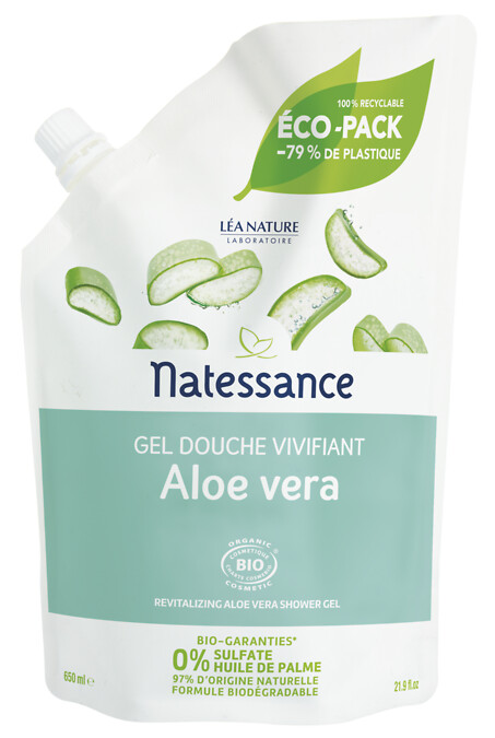 Gel douche aloe vera ecopack 650ml Gel douche aloe vera ecopack 650ml
