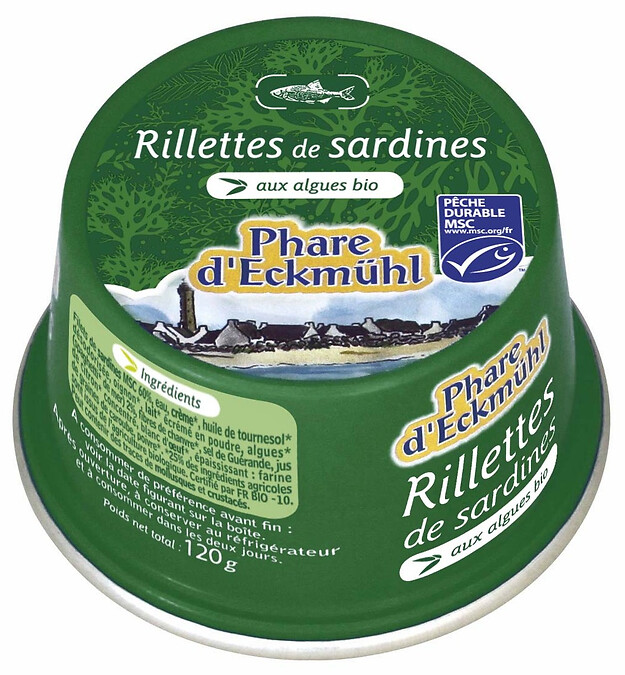 Rillettes de sardine aux algues 120g Rillettes de sardine aux algues 120g