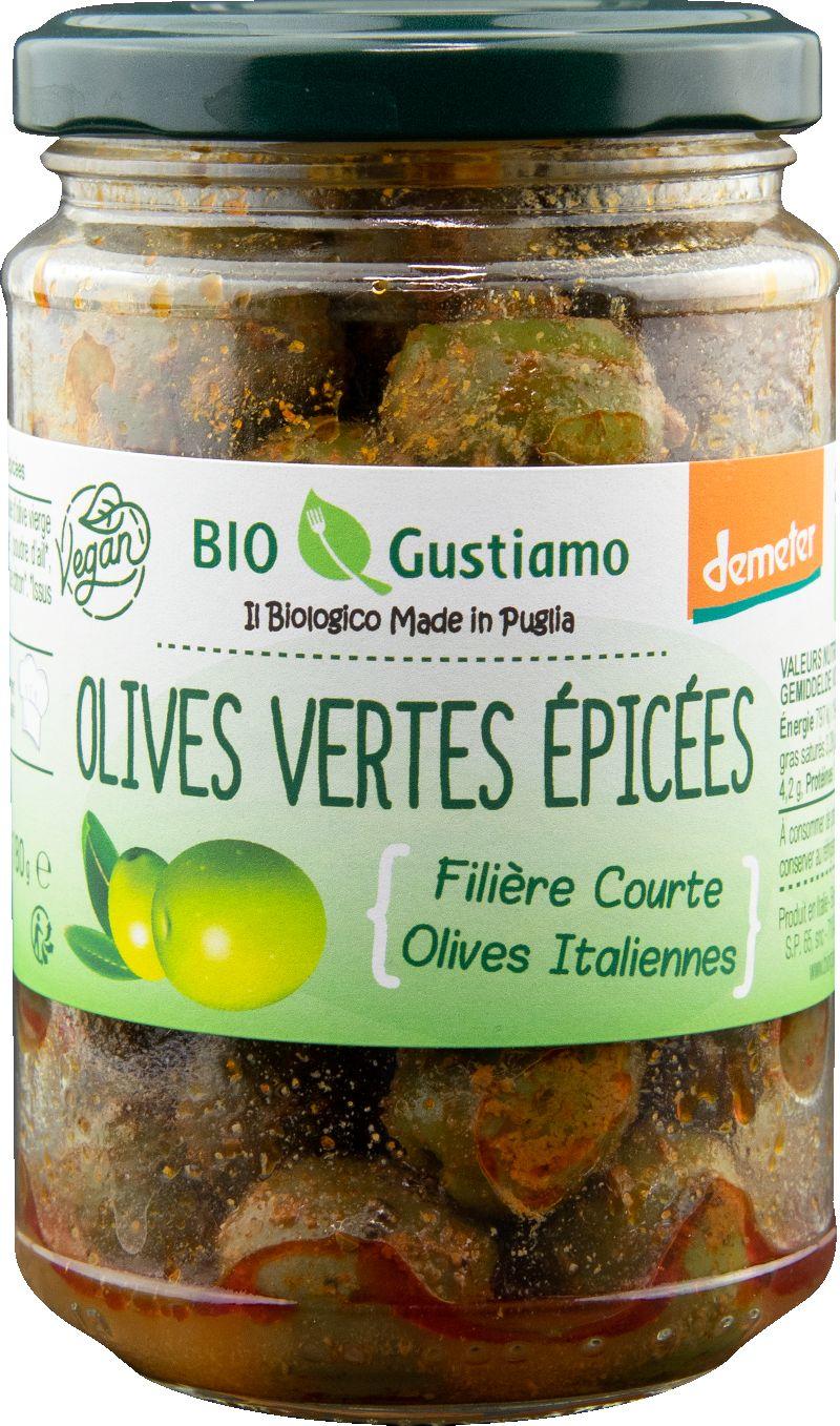 Olive verte épicée 180g Olive verte épicée 180g
