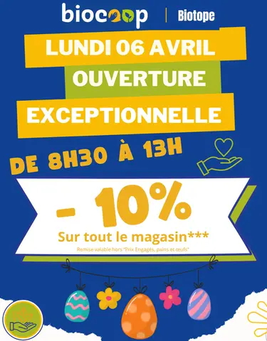 Ouverture exceptionnelle