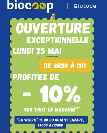 Ouverture exceptionnelle