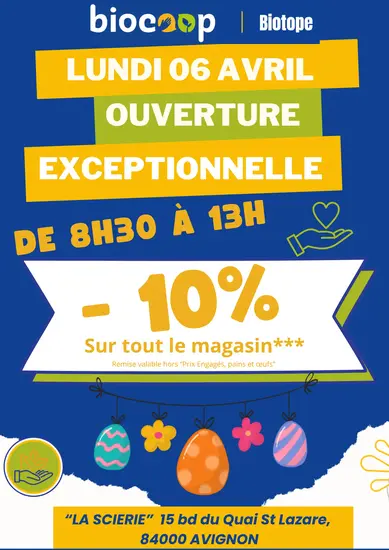 Ouverture exceptionnelle